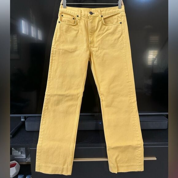 RAG AND BONE Mustard Yellow Straight Leg Jeans SIZE 27 - Picture 1 of 9